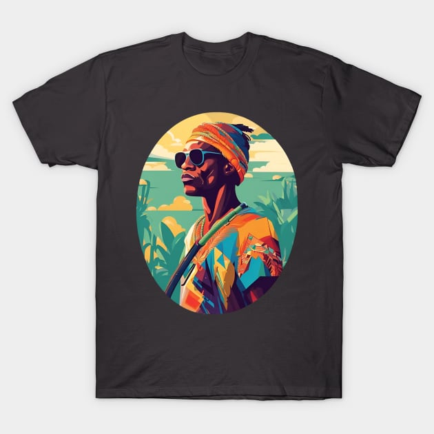 African Man's Kaleidoscope T-Shirt by Sensei Arts